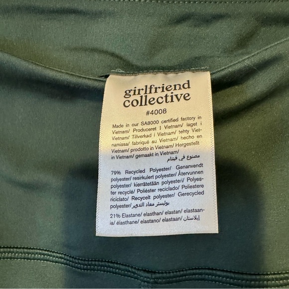 Girlfriend Collective High-Waisted Leggings | Size Medium | Dark Green | 0336 - Picture 2 of 4